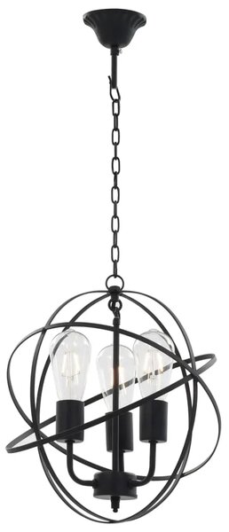 Czarna industrialna lampa wisząca okrągła - EX174 N6-B11