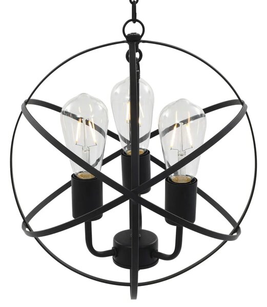 Czarna industrialna lampa wisząca okrągła - EX174 N6-B11