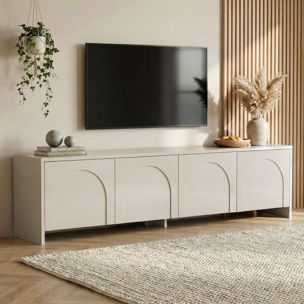 Kremowa szafka pod TV 180x45x32 cm Aurelia – Kalune Design