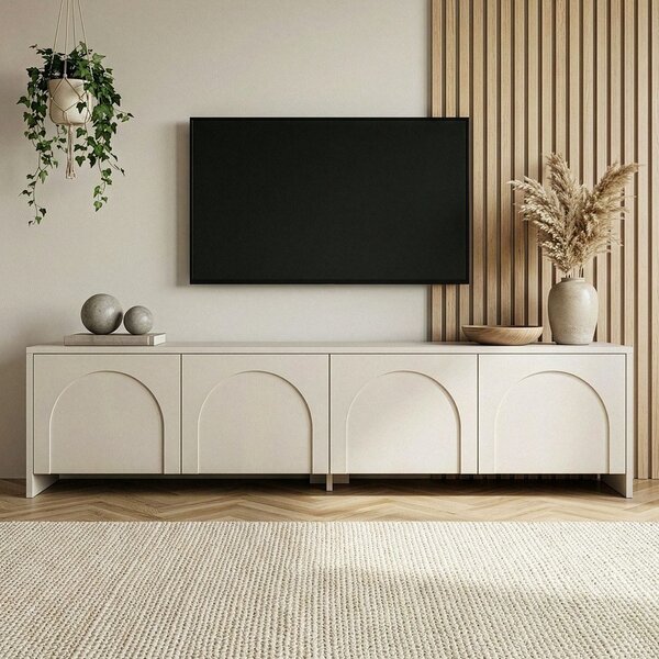 Kremowa szafka pod TV 180x45x32 cm Aurelia – Kalune Design