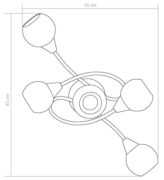 Lampa sufitowa ceramiczna z okrągłymi kloszami S1-P09