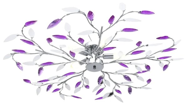 Fioletowa lampa sufitowa z akrylowymi zdobieniami - 4X EX217 E6-T53