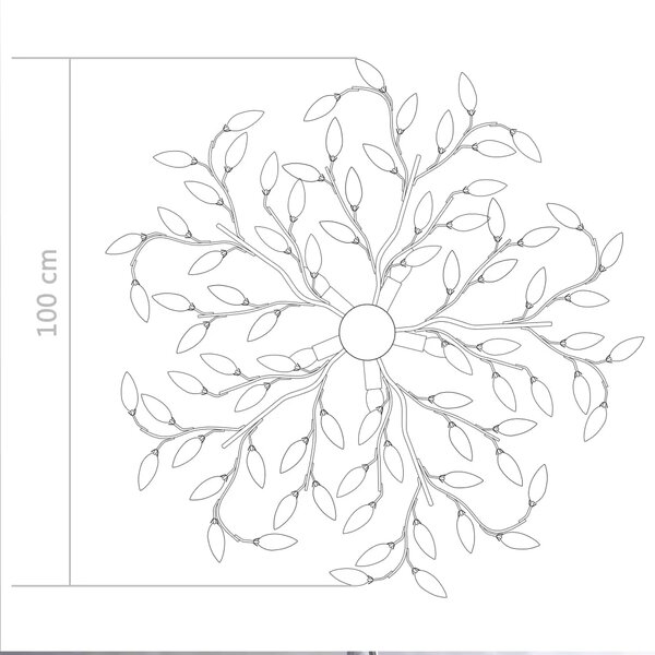 Fioletowa lampa sufitowa z akrylowymi zdobieniami - 4X EX217 E6-T53