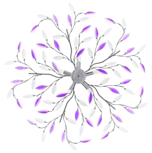 Fioletowa lampa sufitowa z akrylowymi zdobieniami - 4X EX217 E6-T53