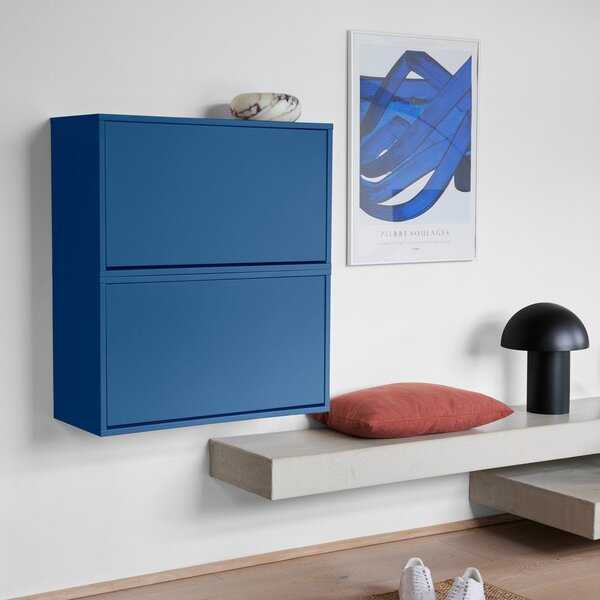 Niebieska uchylna/wisząca szafka na buty 70x30x40 cm – ReCollector