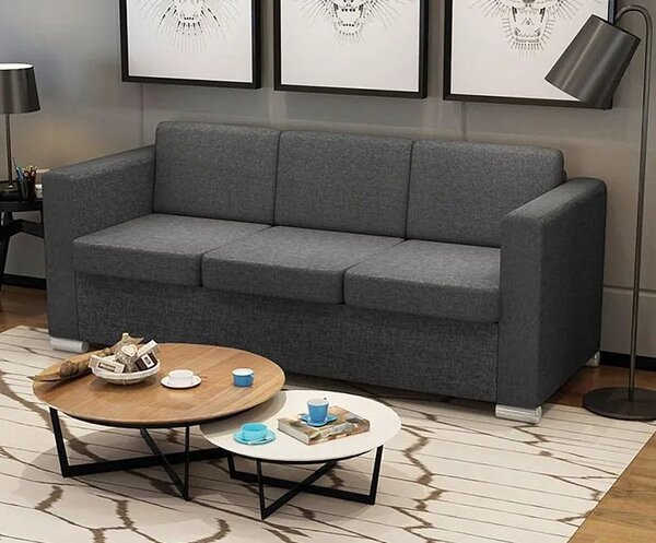 Trzyosobowa ciemnoszara sofa loftowa Z1-P82