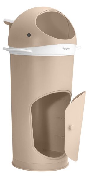Beżowy plastikowy kosz na pieluchy 25 l Whale – Kindsgut