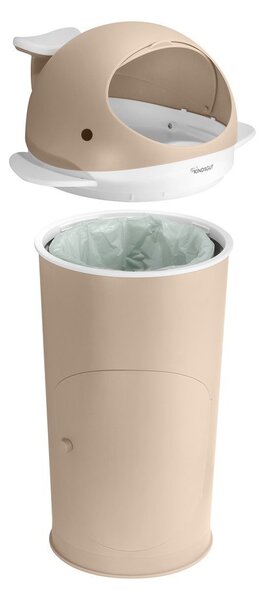 Beżowy plastikowy kosz na pieluchy 25 l Whale – Kindsgut