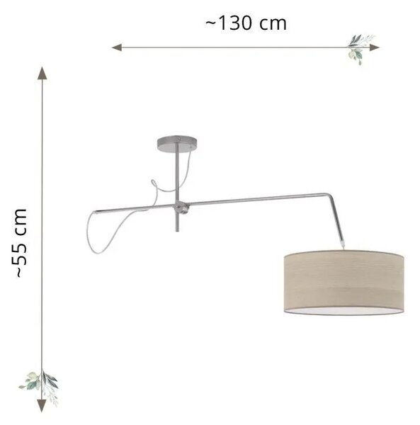 Regulowana lampa wisząca fornirowa R0-D20