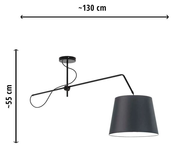 Ruchoma lampa wisząca z abażurem F8-K69