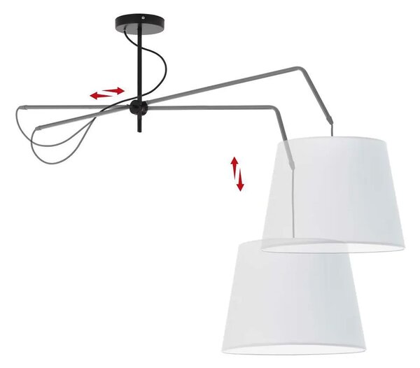 Ruchoma lampa wisząca z abażurem H5-L55