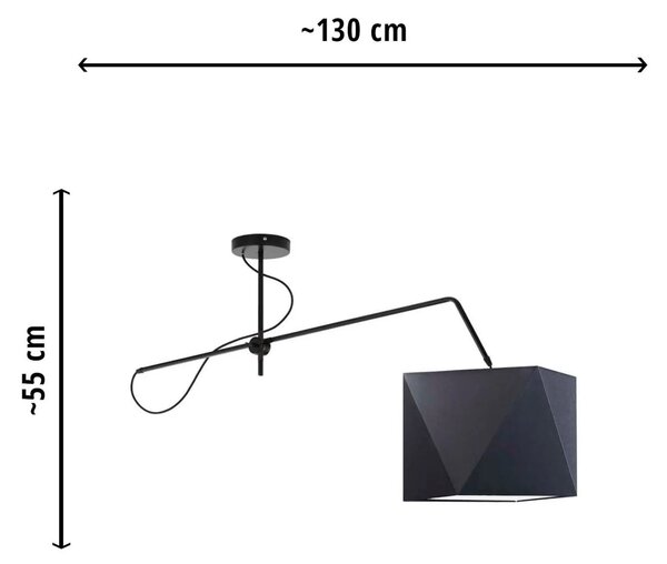 Lampa wisząca z regulowanym stelażem D6-S27