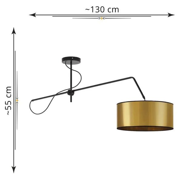 Złota regulowana lampa wisząca glamour - EX242-Rima