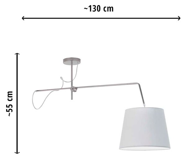 Ruchoma lampa wisząca z abażurem H5-L55