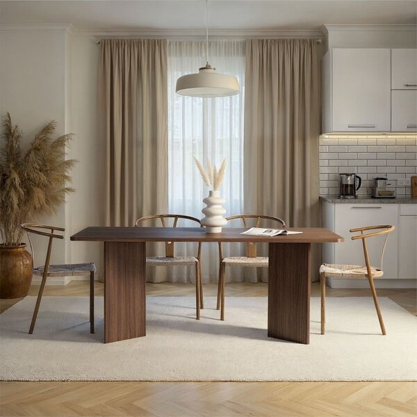 Stół w dekorze orzecha 90x180 cm Linza – Kalune Design