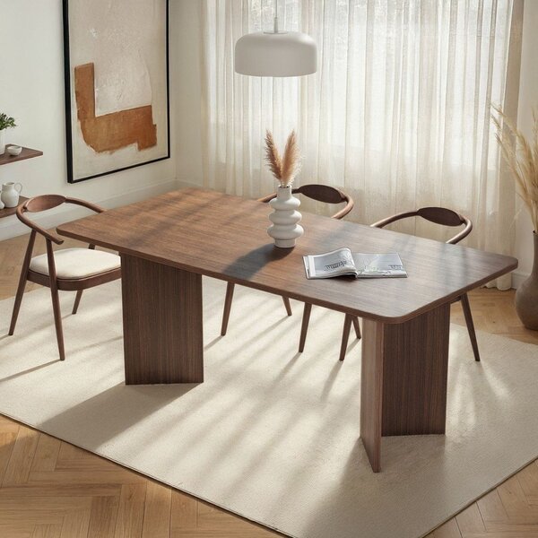 Stół w dekorze orzecha 90x180 cm Linza – Kalune Design