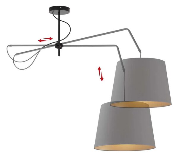 Regulowana lampa wisząca glamour 5 kolorów do wyboru F9-L73