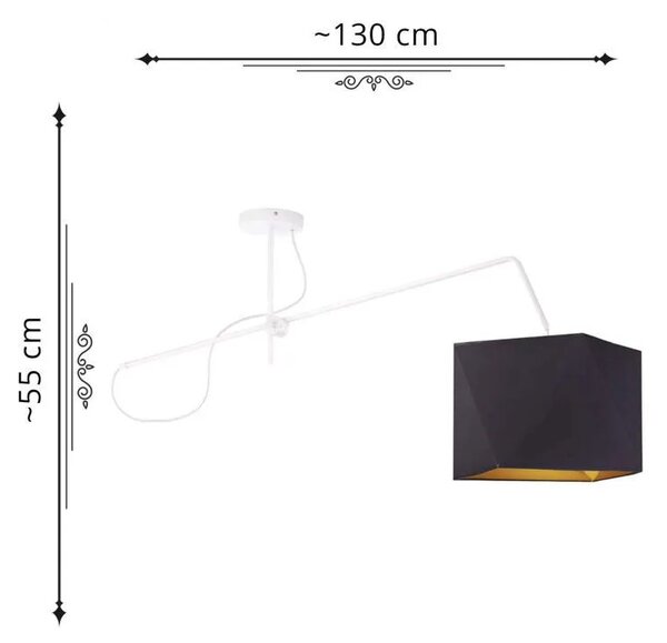 Lampa wisząca glamour regulowana - H8-M41