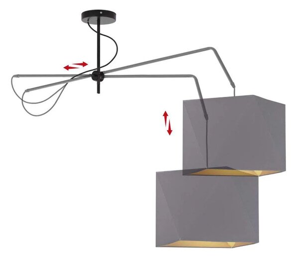 Lampa wisząca glamour regulowana - H8-M41