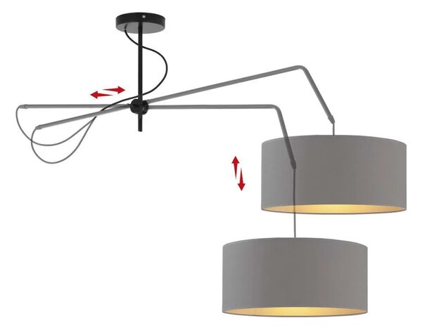 Lampa wisząca glamour z abażurem - E8-H19