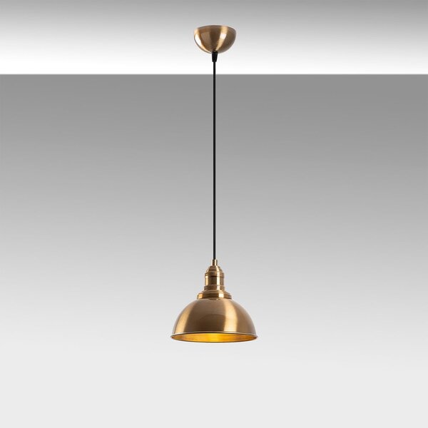 Lampa wisząca w kolorze brązu z metalowym kloszem ø 21 cm Varzan – Opviq lights