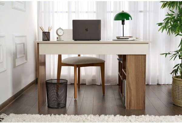 Biurko w dekorze orzecha 120x130 cm Vesper – Kalune Design