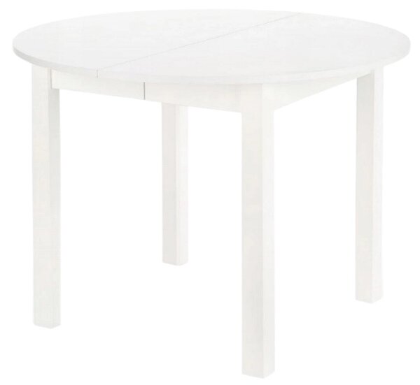 Biały stół rozkładany z okrągłym blatem Harry