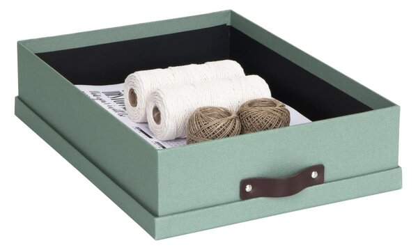 Zielony kartonowy organizer na dokumenty Oskar Canvas Paper Laminate – Bigso