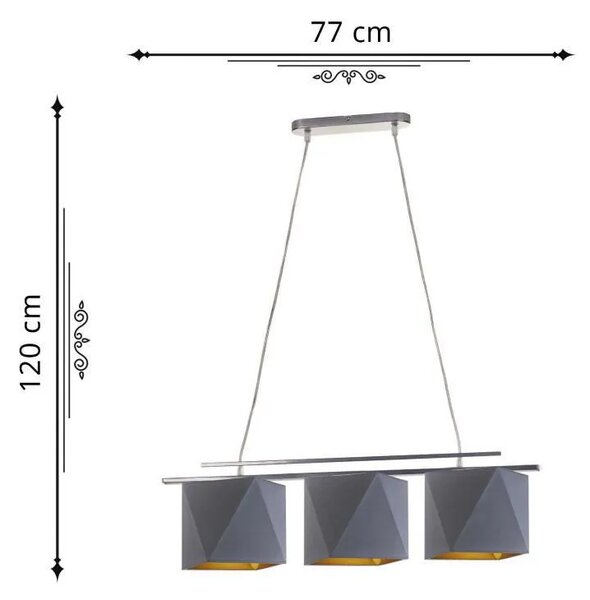 Lampa wisząca w stylu glamour - G0-L81