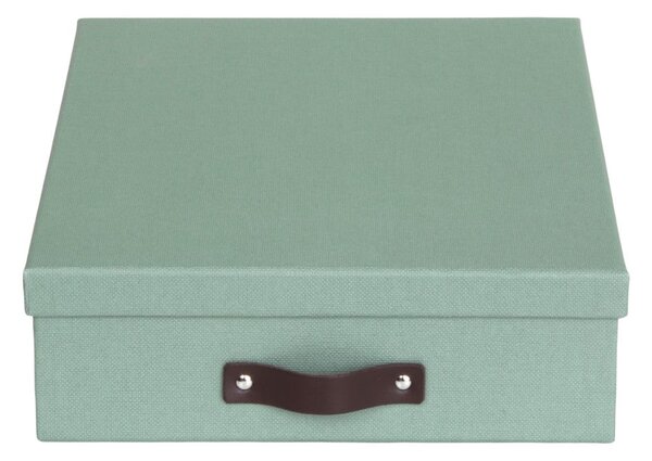 Zielony kartonowy organizer na dokumenty Oskar Canvas Paper Laminate – Bigso