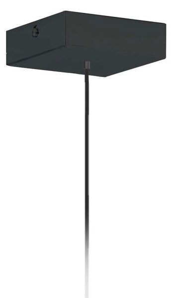 Lampa wisząca z abażurem na czarnym stelażu - S5-C13