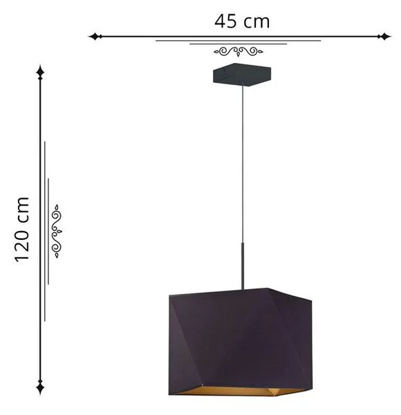 Regulowana lampa wisząca ze stalowym stelażem - M7-D97