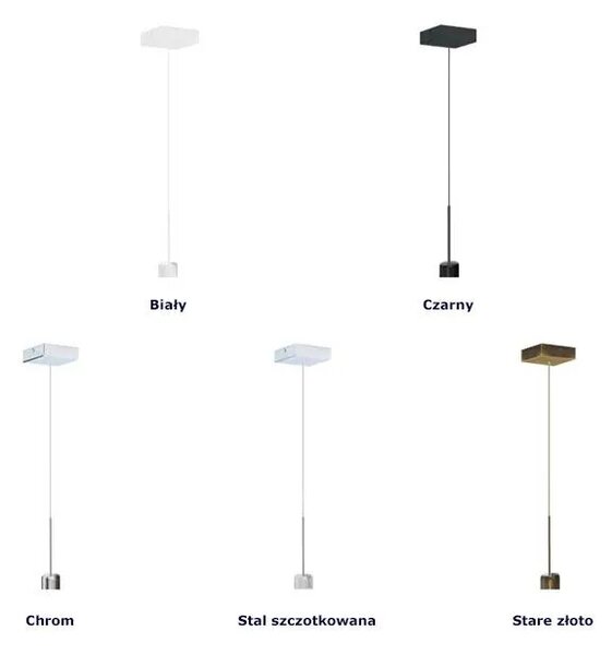 Regulowana lampa wisząca ze stalowym stelażem - M7-D97