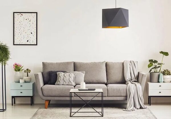 Regulowana lampa wisząca ze stalowym stelażem - M7-D97