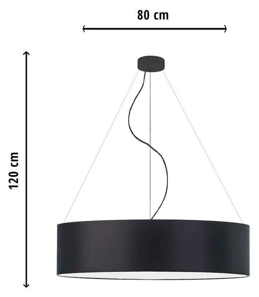 Lampa wisząca z dużym abażurem 80 cm - B4-A02