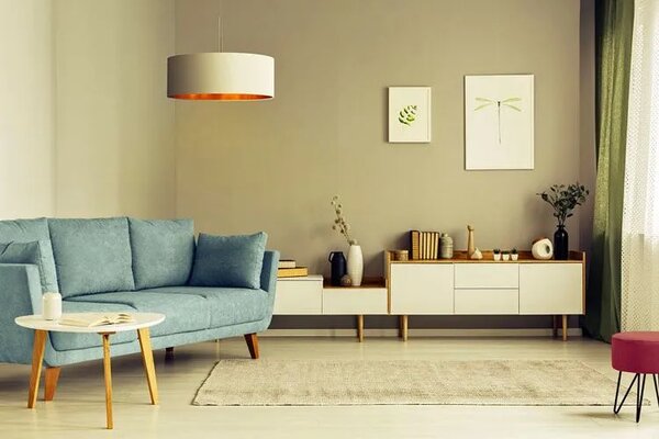 Lampa wisząca z okrągłym kloszem 50 cm - R3-W02