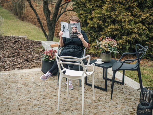 Krzesło do kuchni KATO plastikowe, czarne