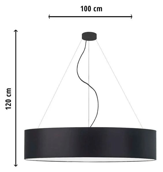 Regulowana lampa wisząca z okrągłym abażurem 100 cm kolory do wyboru S3-F14