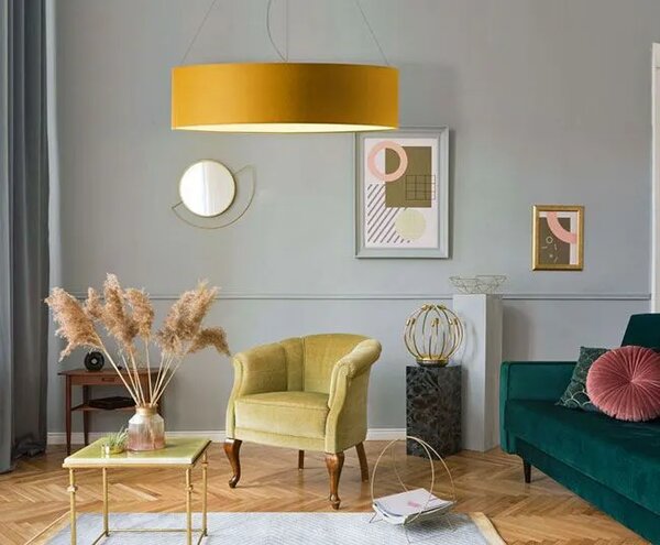 Regulowana lampa wisząca z okrągłym abażurem 100 cm kolory do wyboru S3-F14
