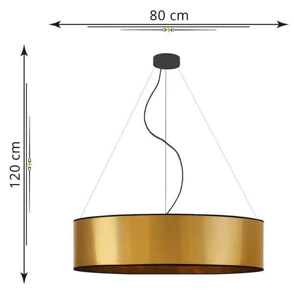 Złota lampa wisząca w stylu glamour 80 cm - EX325 K0-W22