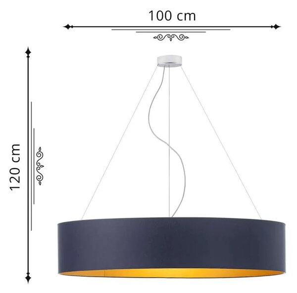 Okrągła lampa wisząca nad stół 100 cm - M9-R68