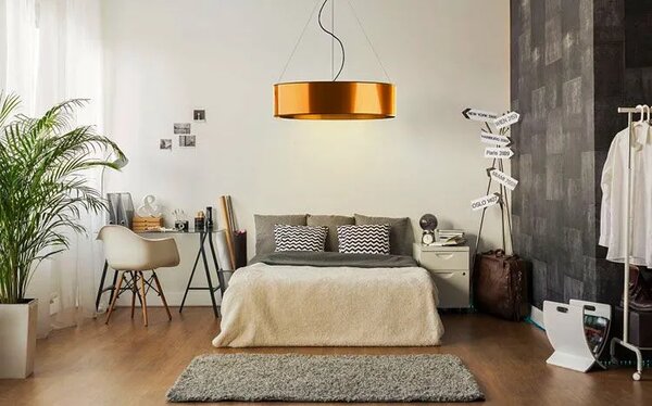Miedziana lampa wisząca w stylu glamour 80 cm - EX325 A0-F24