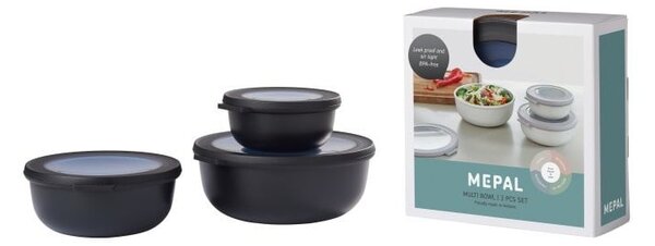 Pojemniki na żywność 3 szt. Nordic black – Mepal