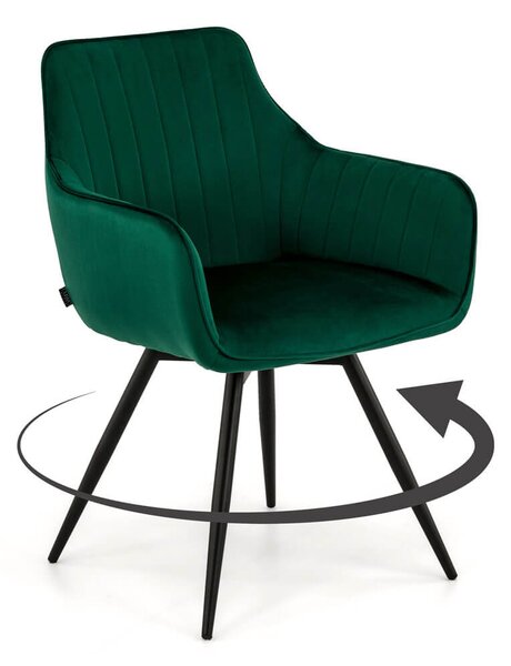 EMWOmeble Krzesło obrotowe do jadalni DC-0084-2 zielone