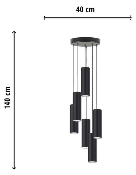 Nowoczesna lampa wisząca zwisy - H2-F81