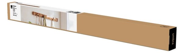 Brązowy wieszak ścienny z litego drewna topolowego Flip – Umbra