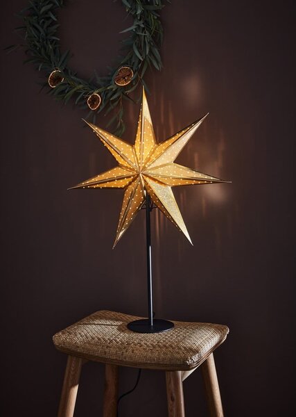 Dekoracja świetlna w kolorze złota ze świątecznym motywem ø 45 cm Glitter – Markslöjd