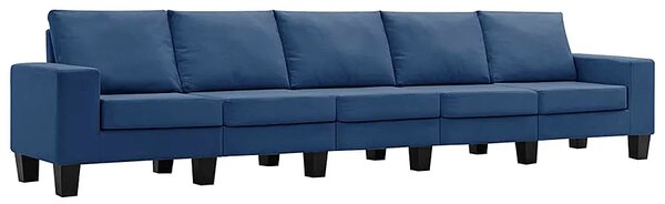 Ponadczasowa 5-osobowa niebieska sofa - Lurra 5Q