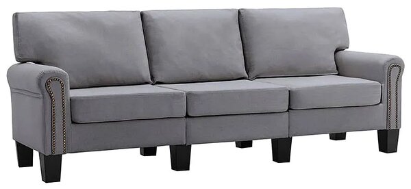 Luksusowa trzyosobowa szara sofa - Alaia 3X