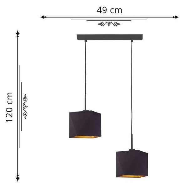 Lampa wisząca z abażurami nad stół K7-S23